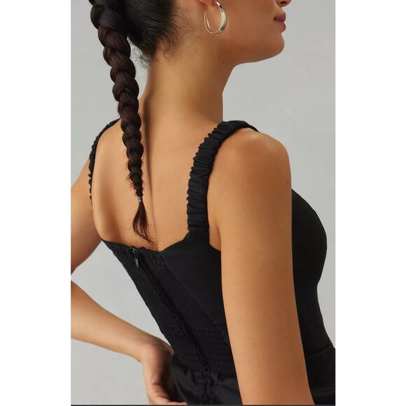 NWT Reformation Sawyer Linen Black Mini Dress - Size 4 - Picture 4 of 5